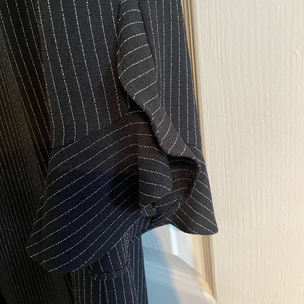 Karl Lagerfeld Navy and White Pinstripe Dress - Picture 5 of 9